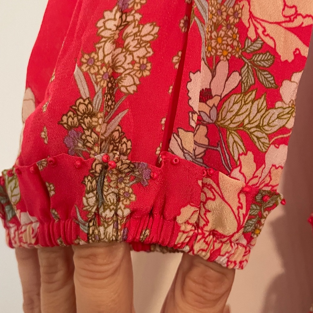 New Taj by Sabrina Camilla Floral Longsleeve Mini Dress size Small - Picture 7 of 12